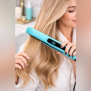 NEW HaloCouture Pure Ceramic Flat Iron 1” Professional Hair Straightener Blue